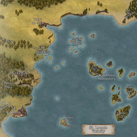 A map of the St Loomis vicinity.